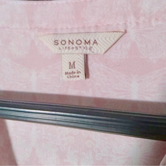 Sonoma Life+Style pink Butterfly print Medium Blouse - Picture 2 of 6